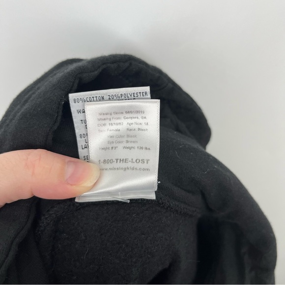 Vintage Cross Colours TLC Hoodie Black Sweatshirt Hip Hop 90s - Picture 7 of 7